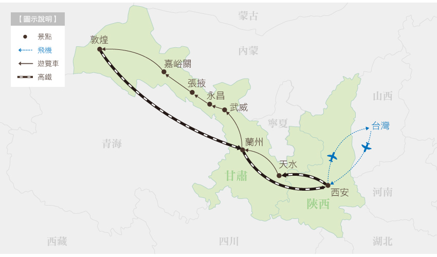 絲路行程地圖