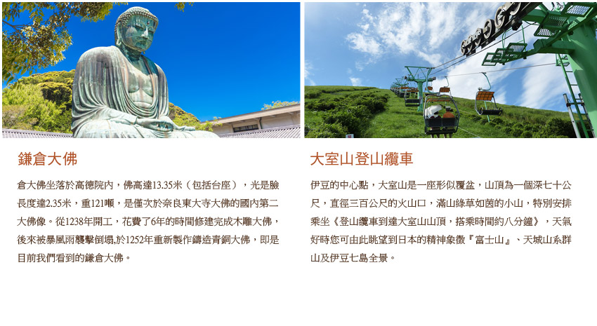 鎌倉大佛.大室山登山纜車